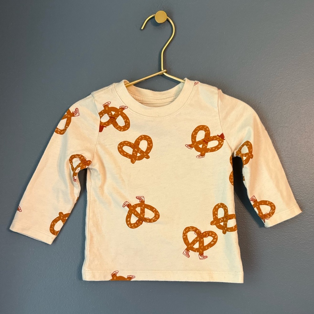 Cat & Jack Pretzel Print‎ Long Sleeve Shirt